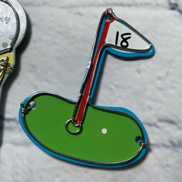 Vintage Golf Theme Refrigerator Magnet's Collectibles Tin Blue Green Bundle - Picture 13 of 14